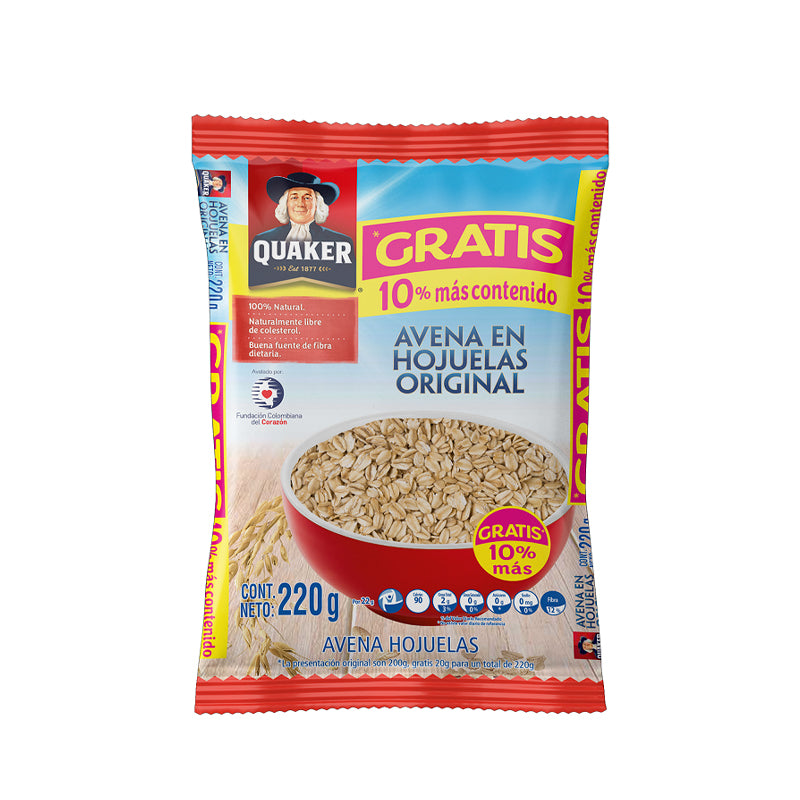 Avena Quaker Hojuela 220 gr